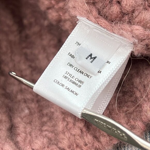 Land Of Distraction Sweater Size Medium VNeck Pullover Wool Blend Cozy Knit - Picture 5 of 10